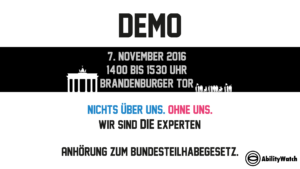 Demo zur Anhörung des BTHG